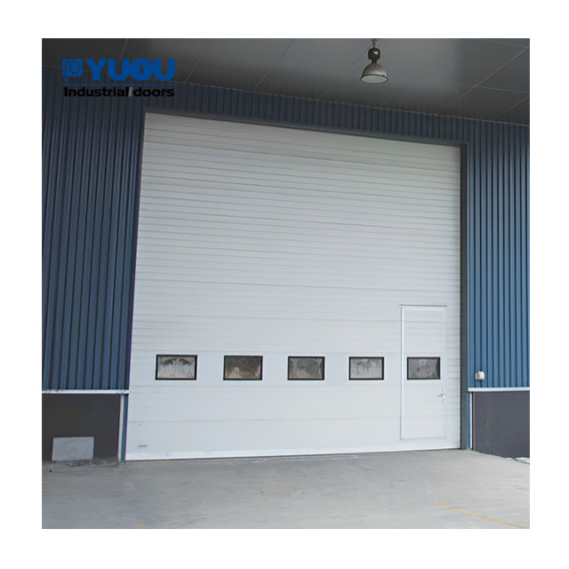 China Manufacturer YUOU Apartment Project Automatic Large Auto Lift Steel Overhead Motorized Sectional Door