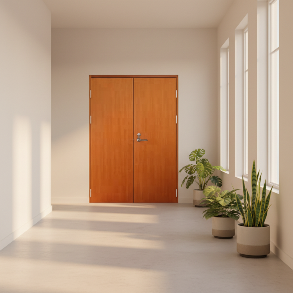 High Quality Steel Doors with a Wood Grain Finish Wooden Fire Rated Door Fire Resistant Safety Door for Hotel Apartment Interior