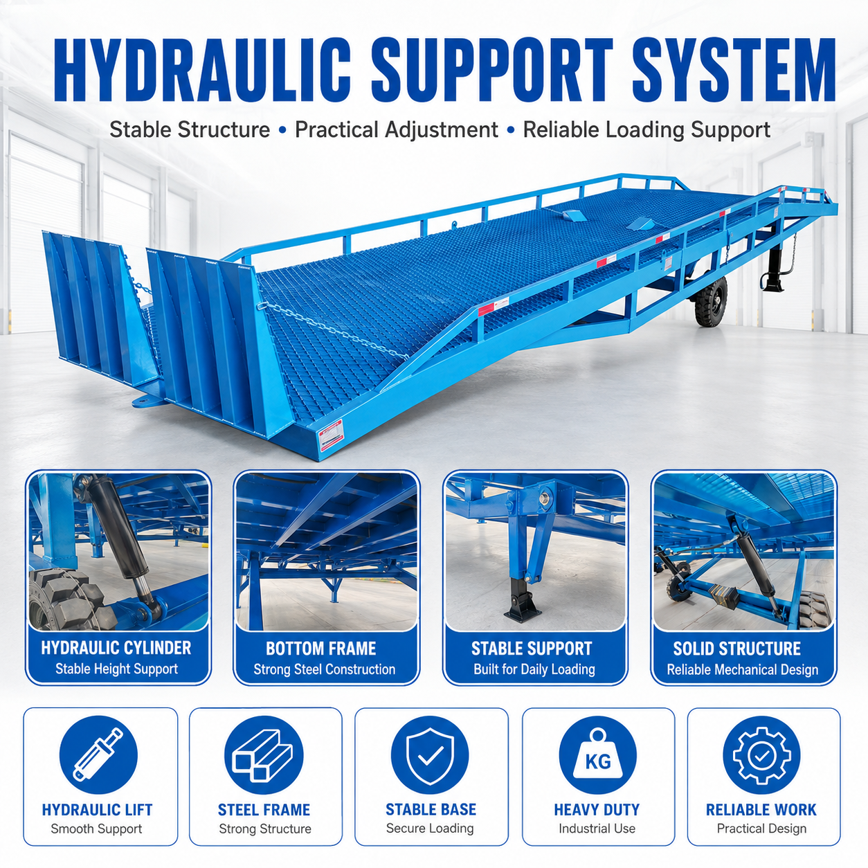 Hot Sale Mobile Hydraulic Boarding Unloading Yard Lifting Platform Loading Dock Ramp With Cargo Platform