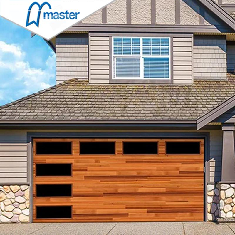 CE Approved Modern Residential Commercial Sandwich Automatic Garage Door Insulated Sectional Overhead Flush Steel Garage Door