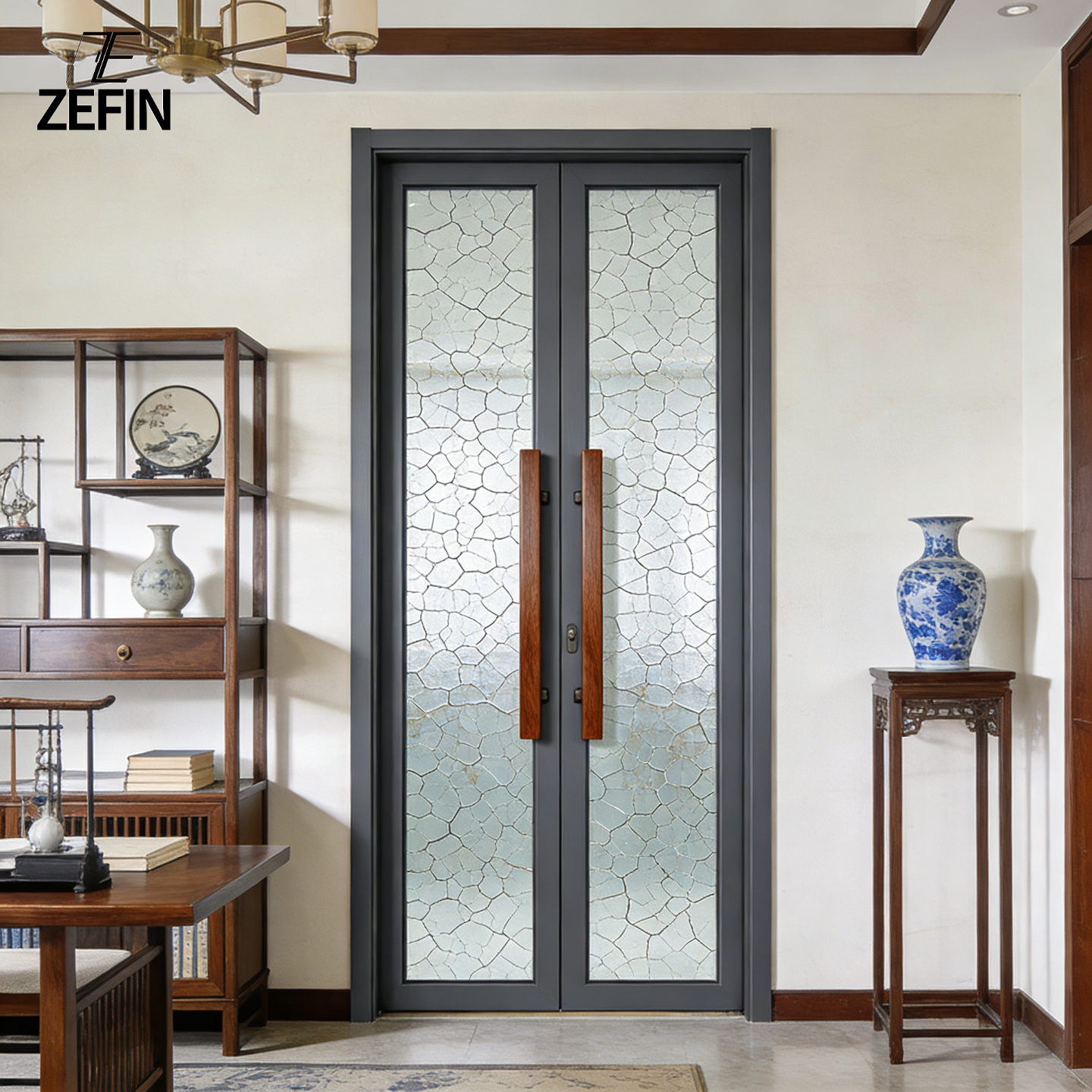 Premium Villa Aluminium System Casement Door for House with Residential System Casement Door and Thermal Insulation Modern Style