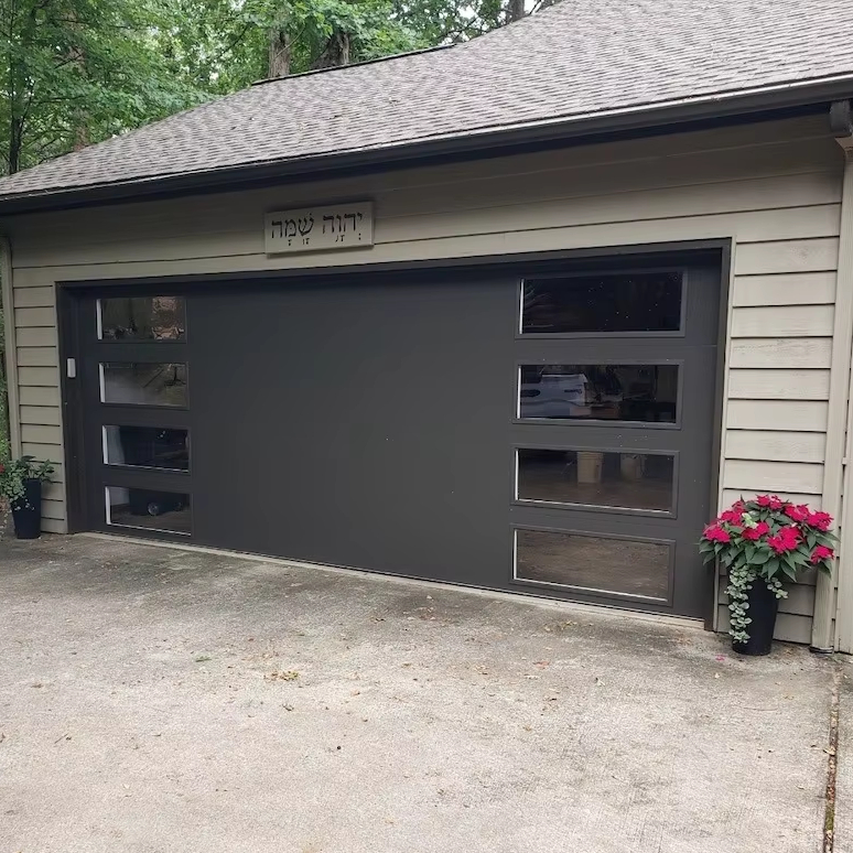Custom Aluminum Automatic Garage Door Sectional Remote-Controlled Motorized Driveway Garage Doors