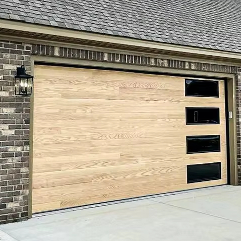 Modern Design Style Steel Overhead Sectional Garage Door Thermal Insulation Logistic System for Home Use Finished Surface