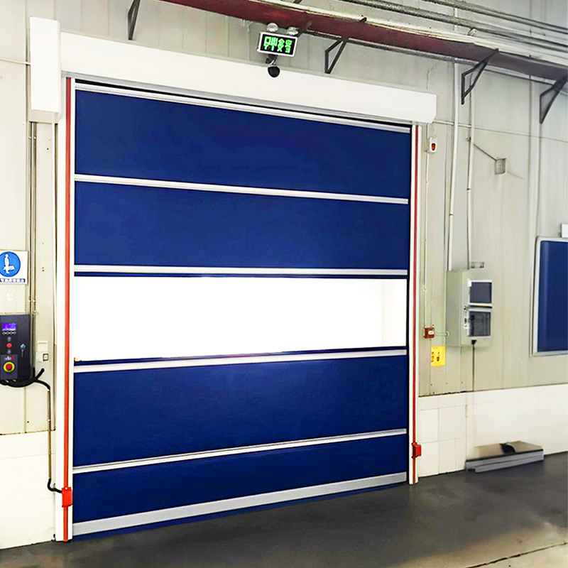 High-Speed PVC Door with Stainless Steel Components Craftsman Style Supermarket Use Finished Surface-Diverse Styles Available