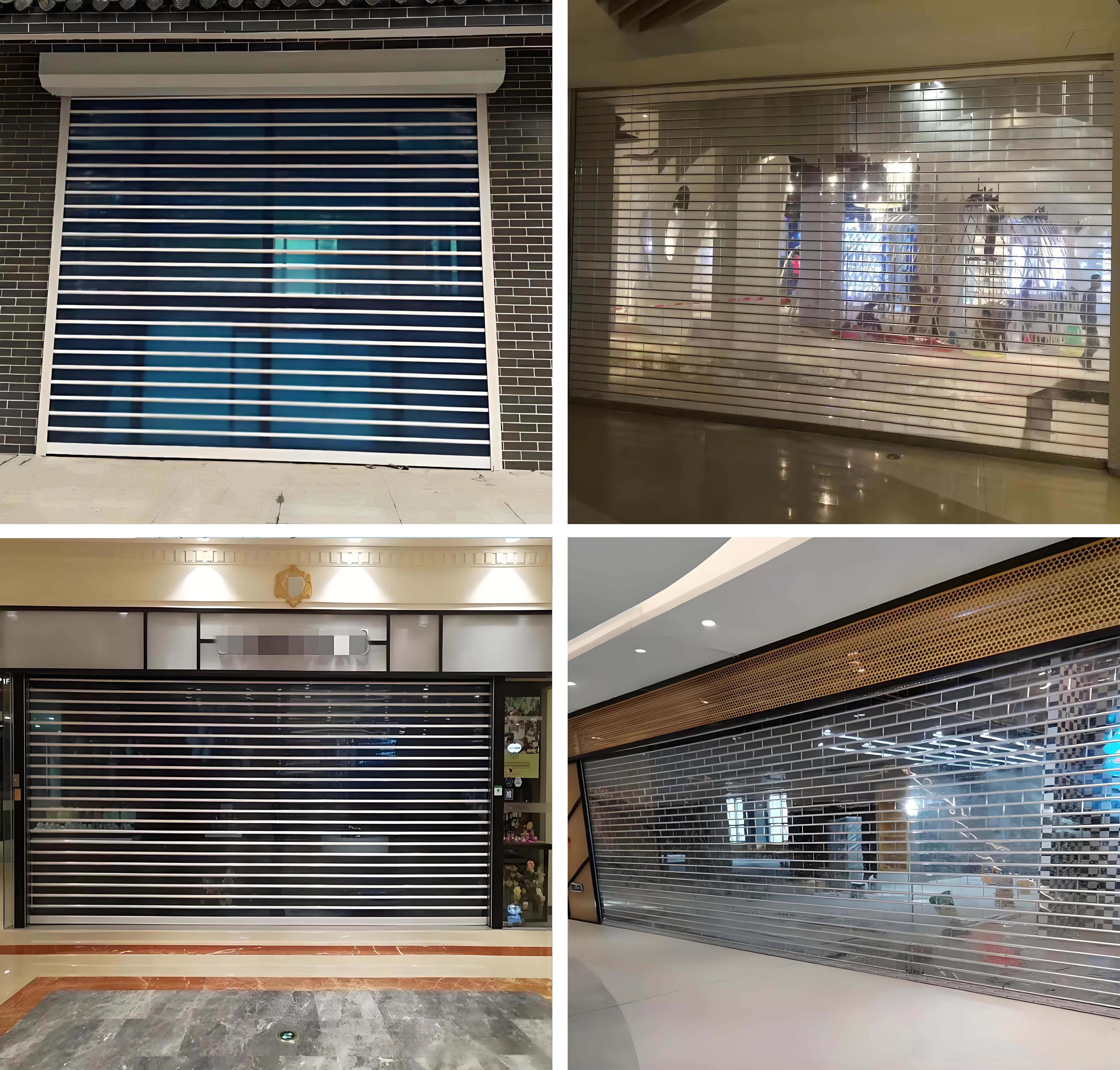 Transparent-roller-shutter-door 2025 Roller Shutter Doors Commercial Transparent PC Material Transparent Roller Shutter Doors