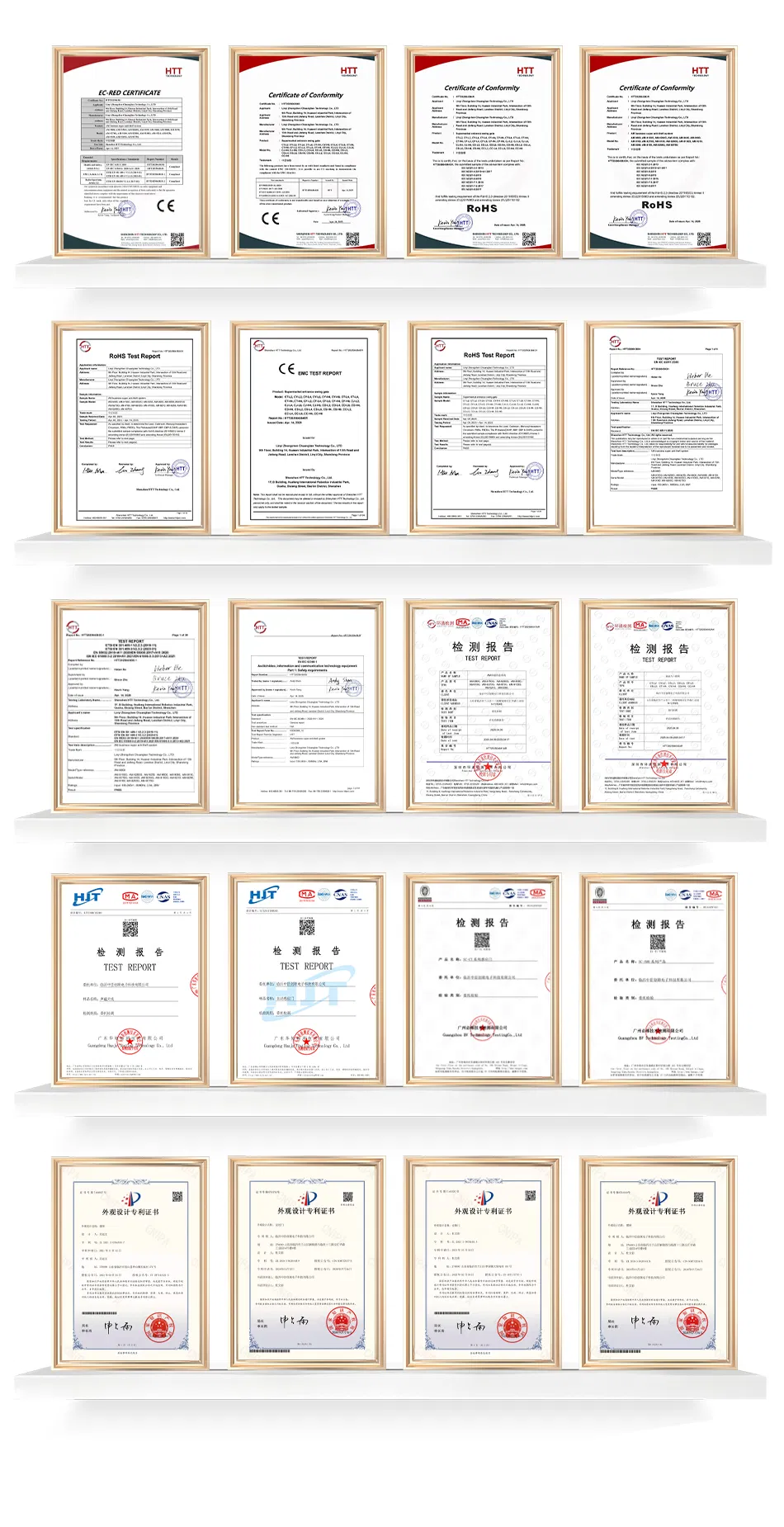 CE and RoHS Certifications