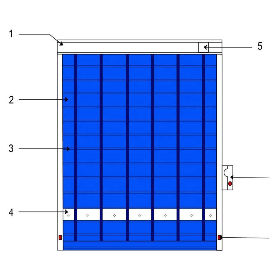 Industrial Flexible Lift Door PVC High Speed Stacking Door Automatic Overhead Hangar Warehouse Door