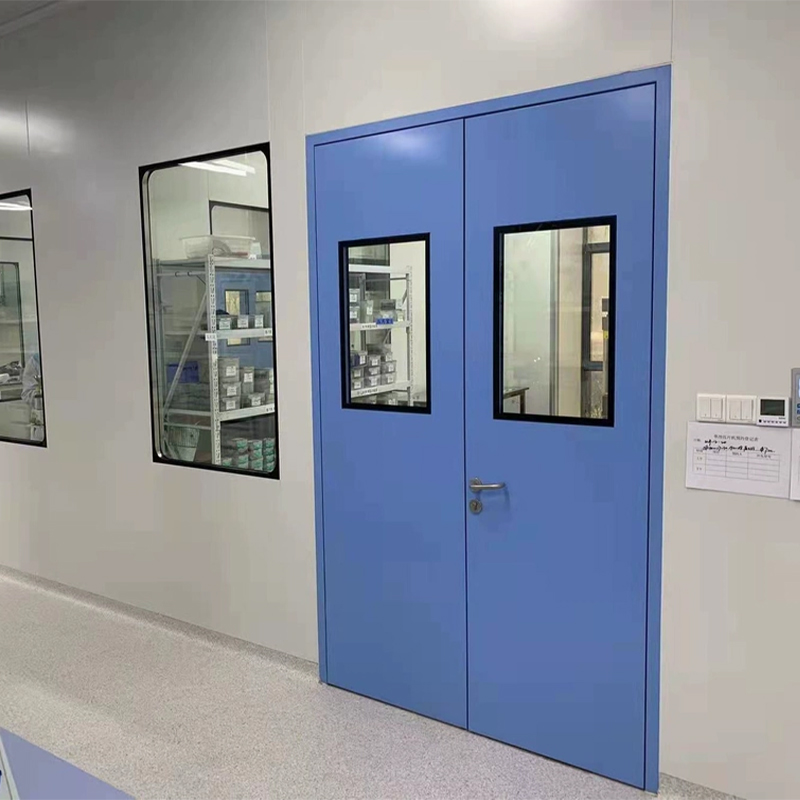 Modern Design Custom Color Aluminum Frame Clean Room Door For Laboratory Pharmaceutical Hospital Use Factory Price Steel