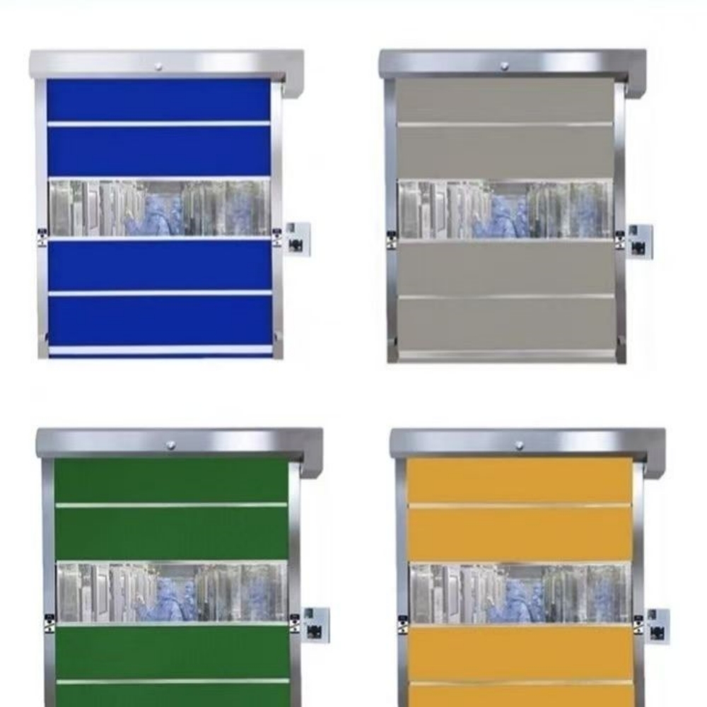 Modern High-speed PVC Fast Rolling Shutter Door Transparent Clean Dustproof Fireproof Automatic Lifting Door