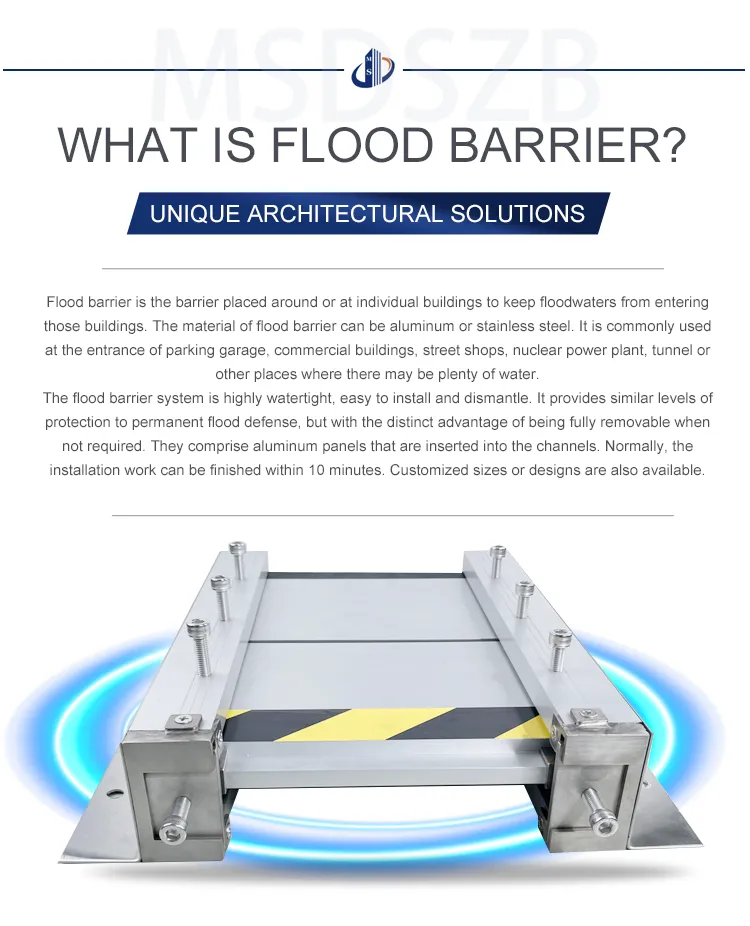 Aluminum Flood Control Solution for Industrial and Residential Areas
