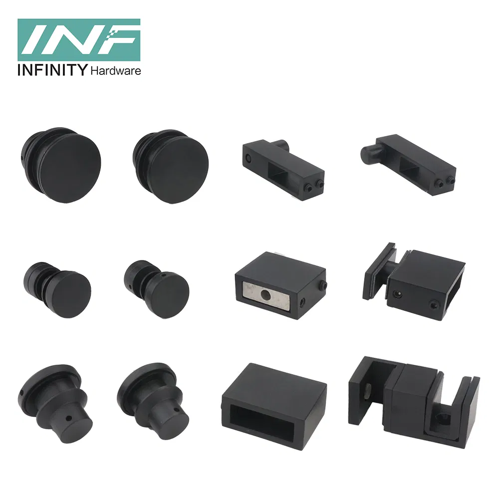 High Quality Modern Luxury Hotel Bathroom Glass Shower Hardware Sliding Door Systems Stainless Steel Shower Fitting Frameless Glass Accessories