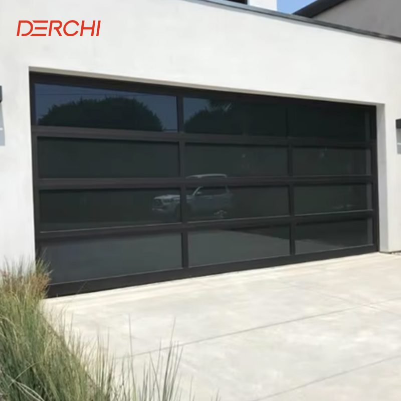DERCHI Top Manufacturer 5 Years Warranty Automatic Garage Door Prices 16x7/12x7 Modern Overhead Automatic Garage Doors