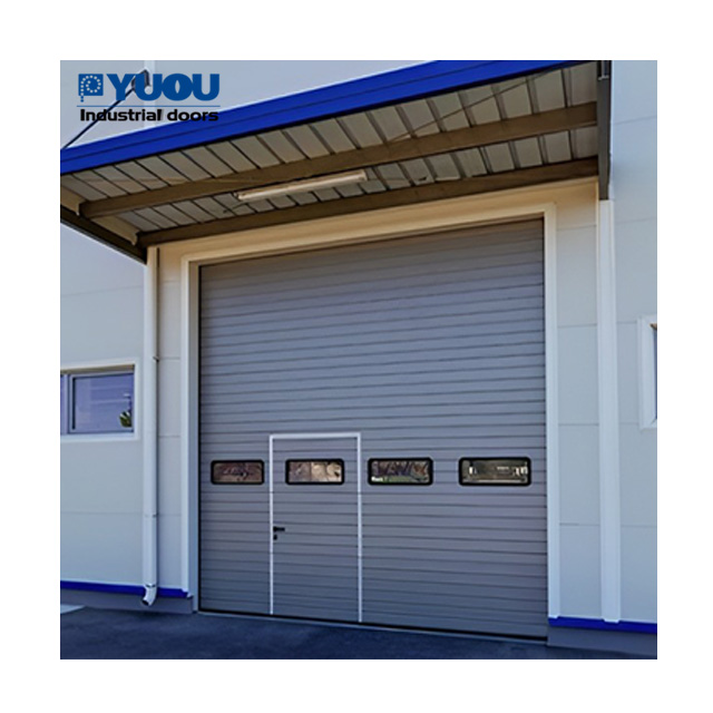 European Style Automatic Industrial Sectional Roll-Up Door CE Factory Warehouse Application Overhead Sectional Door