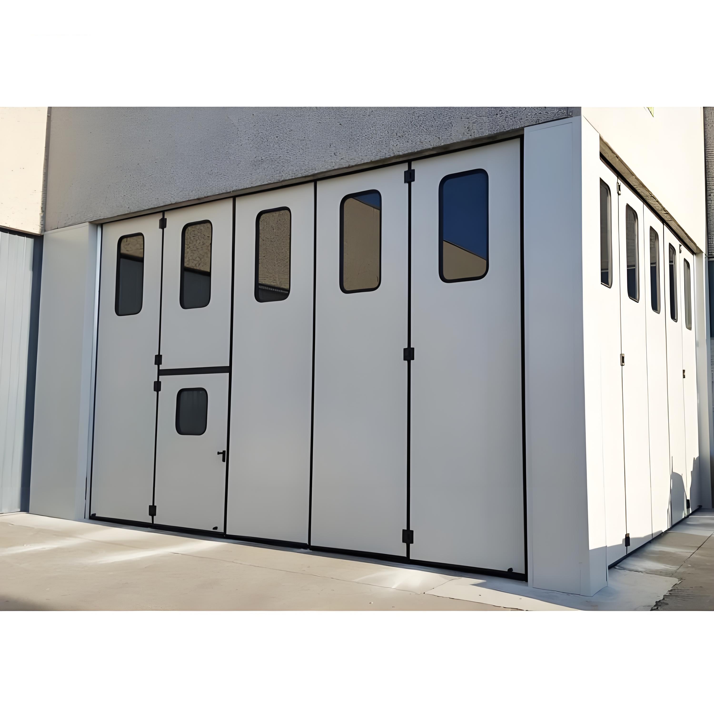 Custom Automatic Sliding Exterior Lightweight Industrial Steel Folding Accordion Hangar Doors