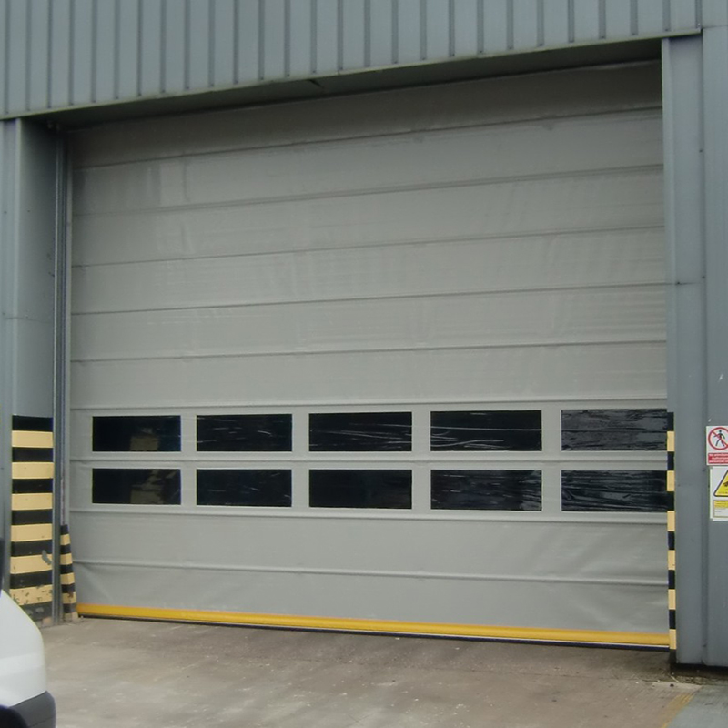 Modern Design Rapid-Action PVC High-Speed Stacking Door for Seamless Access Control Windproof Motorized Operation for Warehouses
