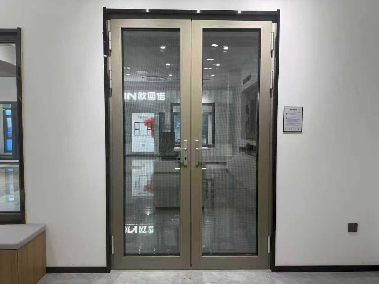 Triple-Reinforced Aluminum French Door with High-Performance Double Glazing for Immense Structural Strength