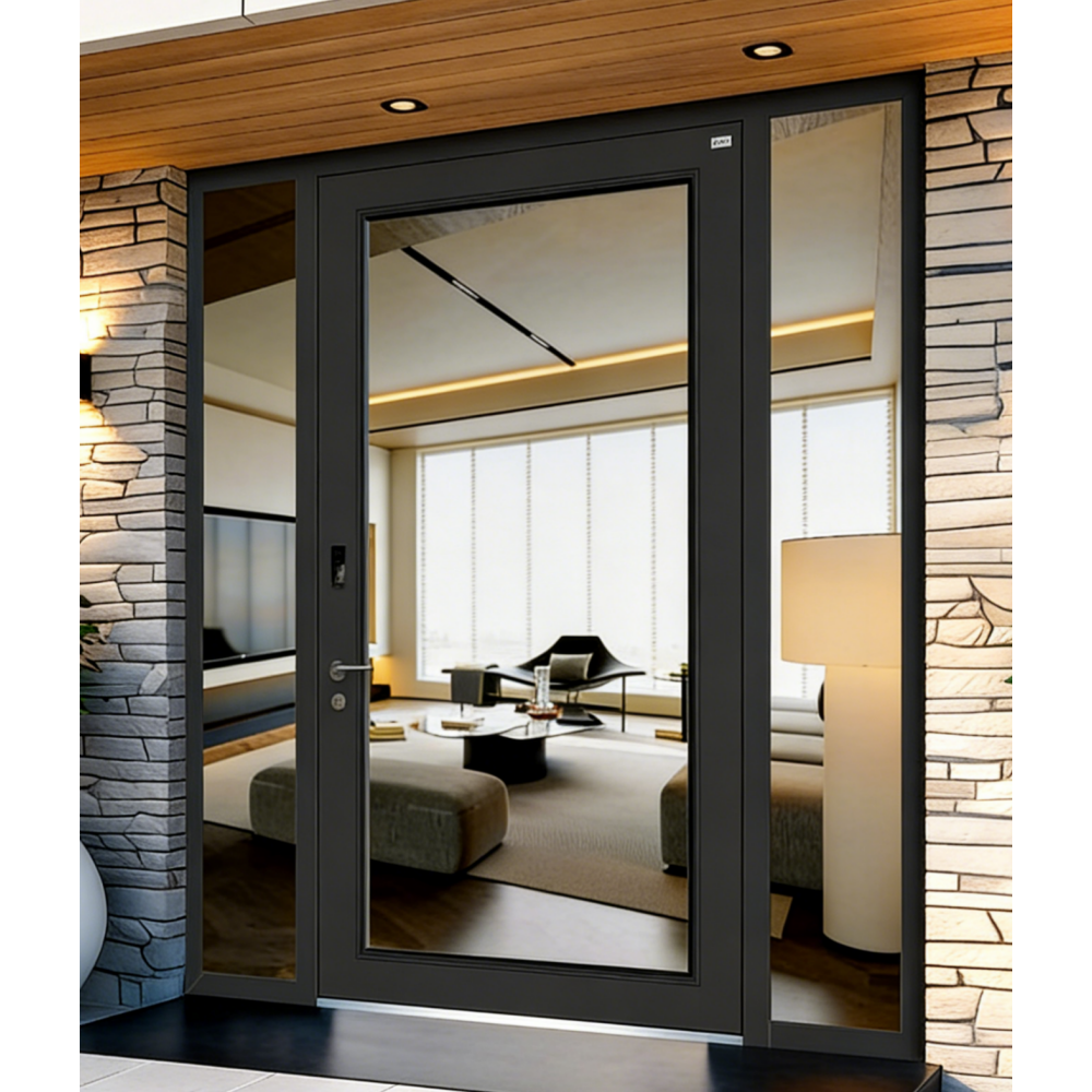 Bulk Order American Style Soundproof Aluminum Casting Door for Mansion Front Modern Die Cast Aluminum Energy Saving