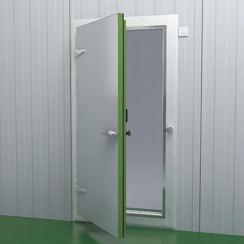 Durable Magnetic Gasket Single Semi-Embedded Hinged Cold Storage Door with Heated Frame for Food Warehouse