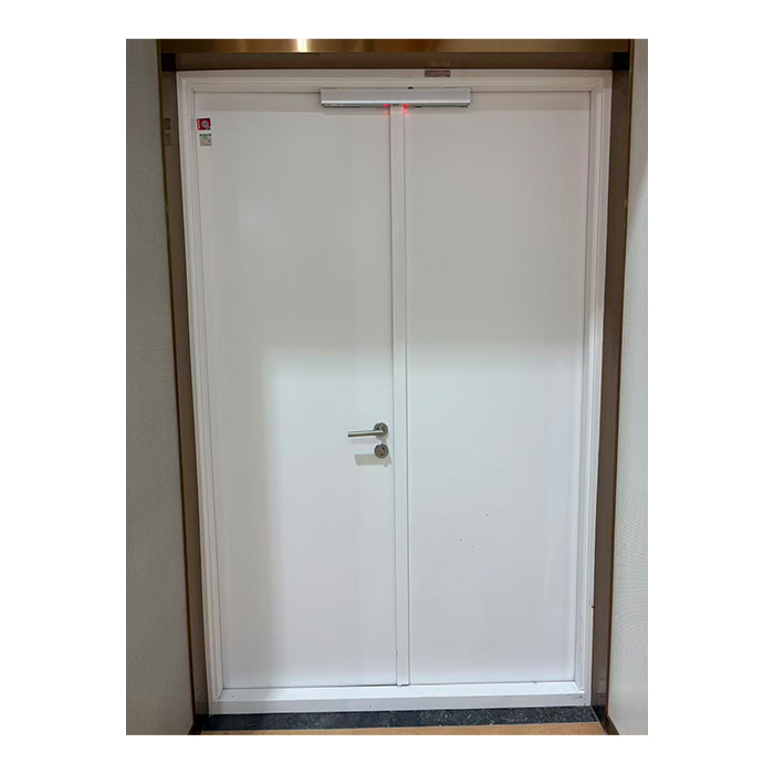 2 Hour Fire Rated Glass Door with UL List Panic Bar Hardware Hotel Fire Door Apartment Fire Rated Door for Building Project