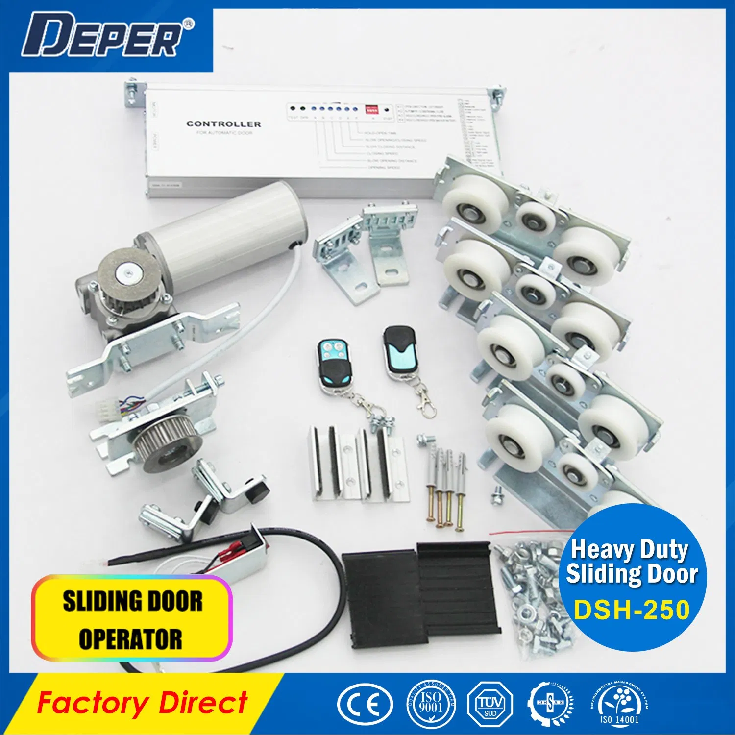 High Quality Commercial 2X250kg Heavy Duty Automatic Sliding Door Operator /Opener /System /Kit /Mechanism