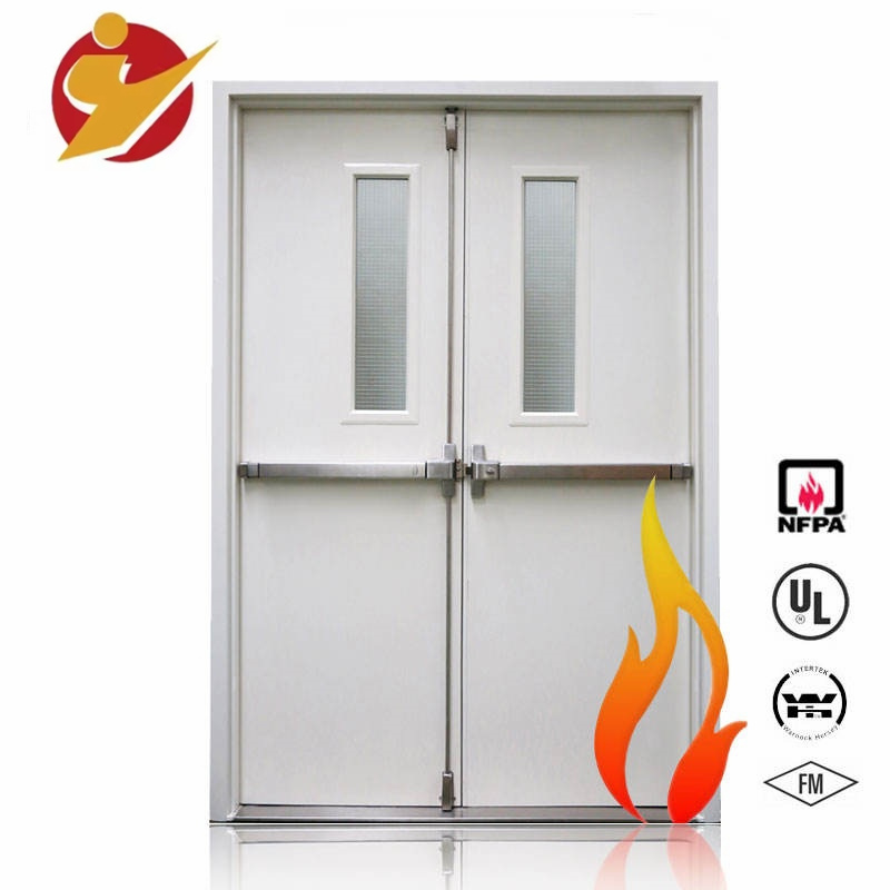 Professional Manufacturer's Standard Fire Door 36 X 80 1 Hour Rating Wooden Fire Door with Push and Pull Opening Method