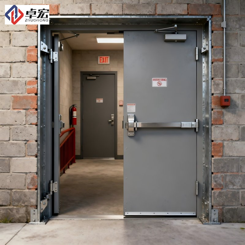UL Certified Security Door with Push Bar Fire Door for Residential Projects
