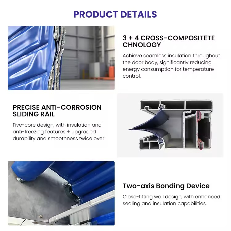 Modern PVC Cold Storage Rolling Shutter Door High Speed Door Freezer Thermal Insulation Fast Opening Stable Operation Low