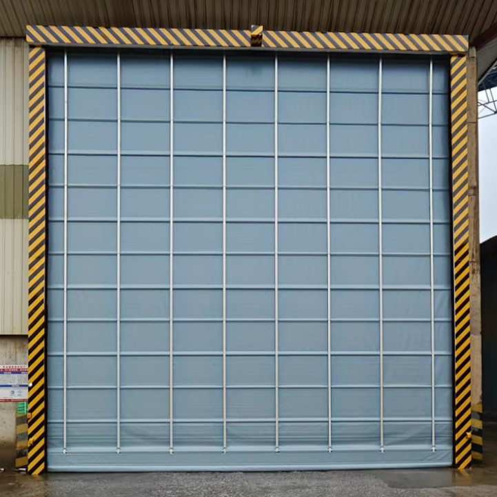 Industrial Flexible Lift Door PVC High Speed Stacking Door Automatic Overhead Hangar Warehouse Door