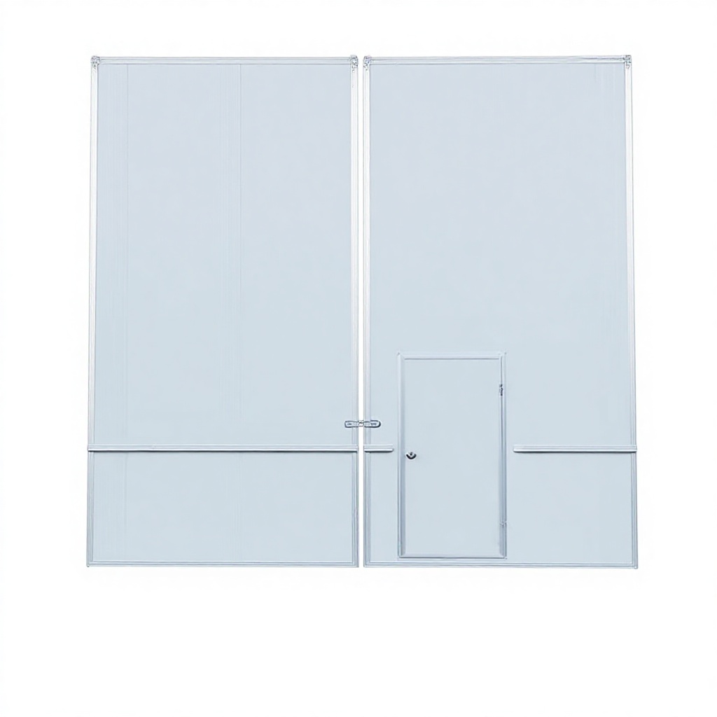 Industrial Double Swing Door with Wicket Door Steel Access Door for Workshop and Logistics Center