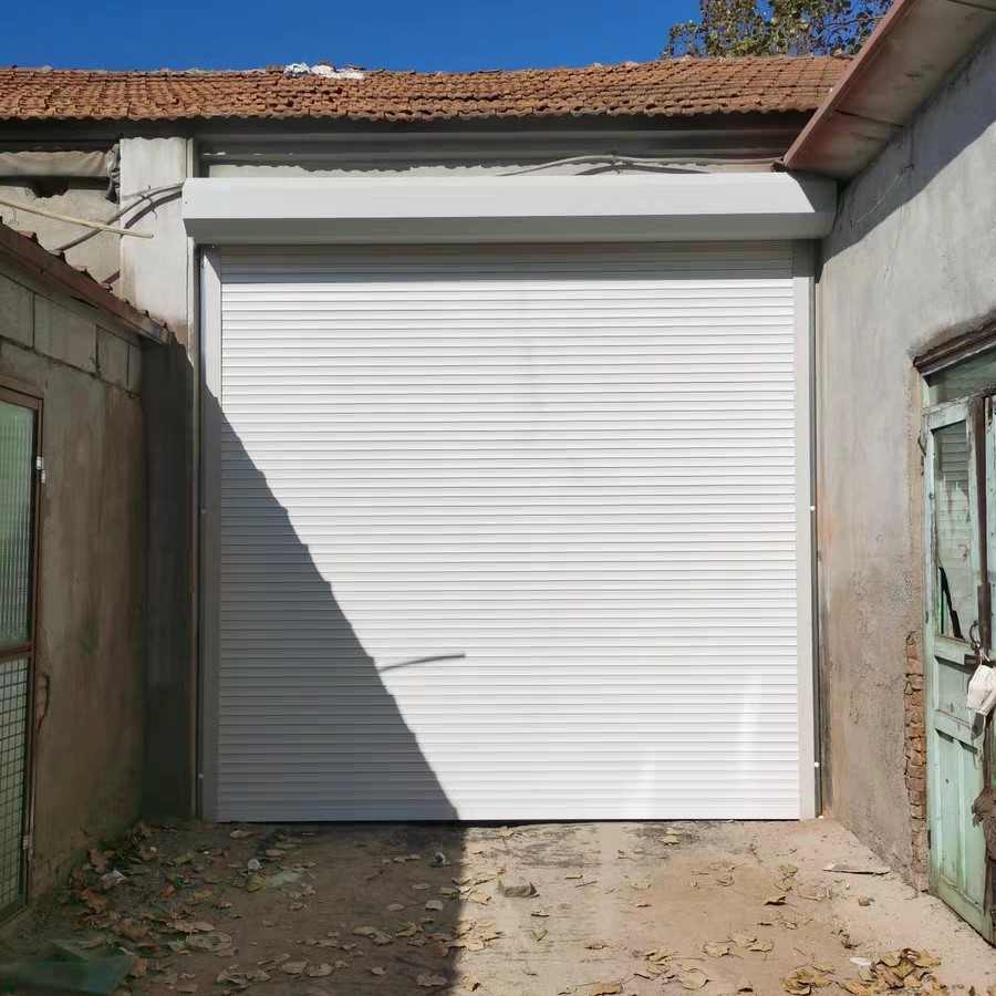 Aluminum Alloy Roller Shutter Door White Roll Up Garage Door Industrial Warehouse Windproof Dustproof Security