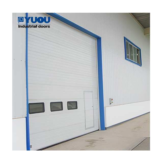 China Manufacturer YUOU Apartment Project Automatic Large Auto Lift Steel Overhead Motorized Sectional Door