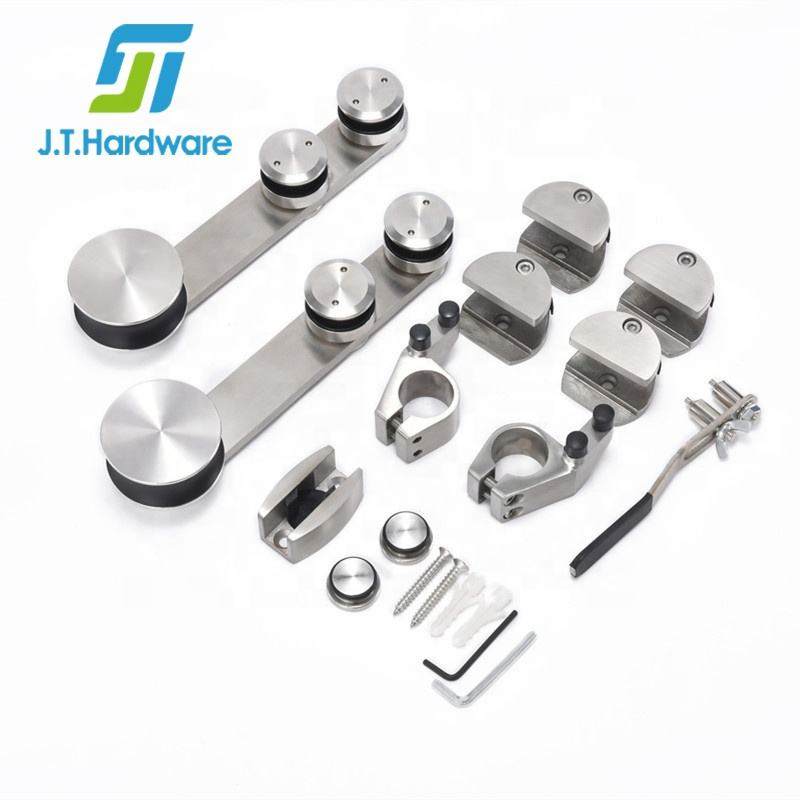 Frameless Stainless Steel 8-12mm Tempered Glass Door Accessories Sliding Door System