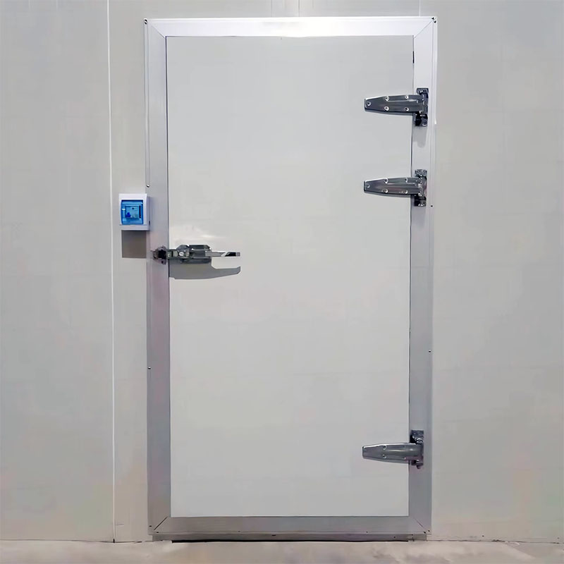Durable Magnetic Gasket Single Semi-Embedded Hinged Cold Storage Door with Heated Frame for Food Warehouse