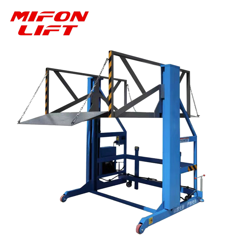 MIFONLIFT 2000kg 3000kg 1.7m Height Mobile Loading Dock Platform Hydraulic Mobile Truck Loading Ramp For Warehouse