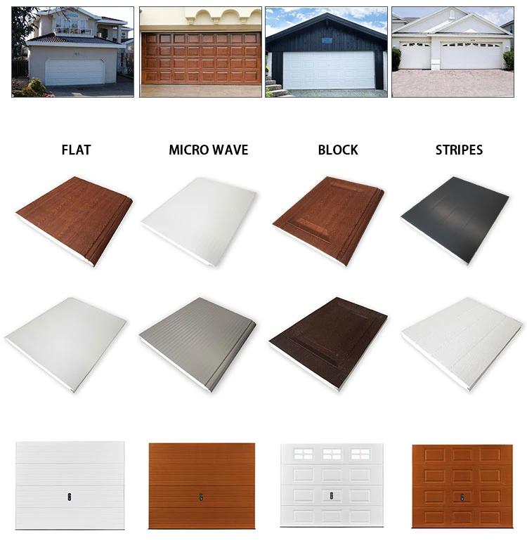 Overhead Sectional Rolling Roller up Garage Door with Pedestrian Door