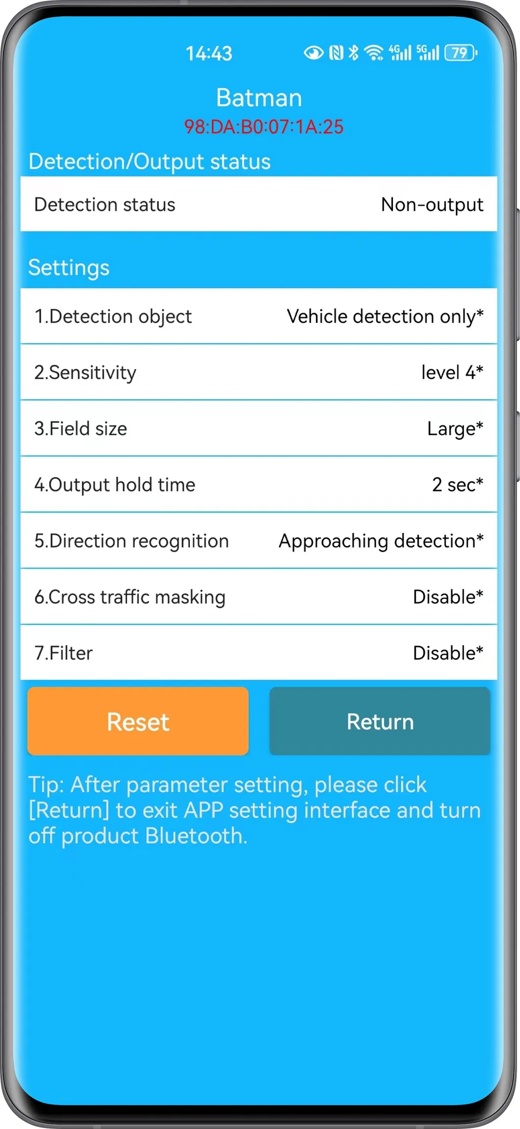 APP Configuration Interface
