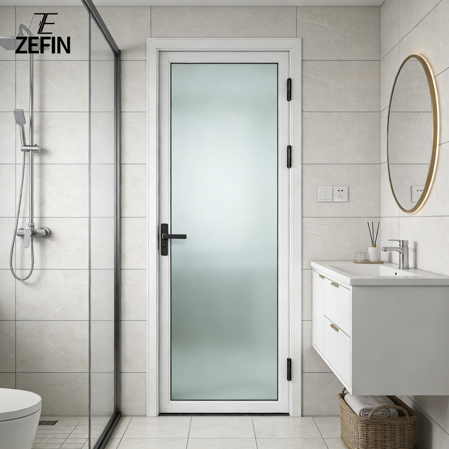 Premium Villa Aluminium System Casement Door for House with Residential System Casement Door and Thermal Insulation Modern Style