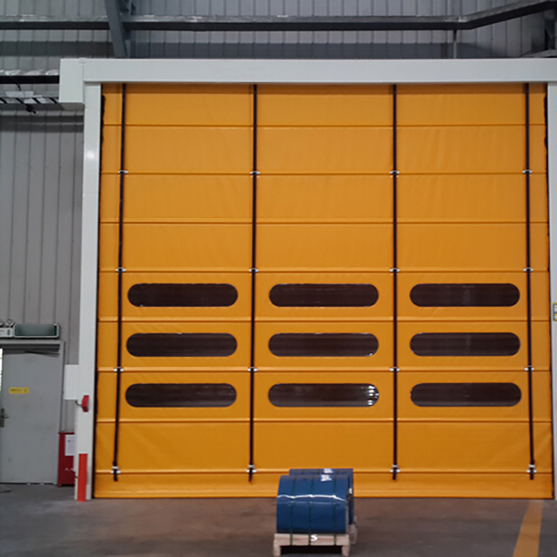 Modern Design Rapid-Action PVC High-Speed Stacking Door for Seamless Access Control Windproof Motorized Operation for Warehouses