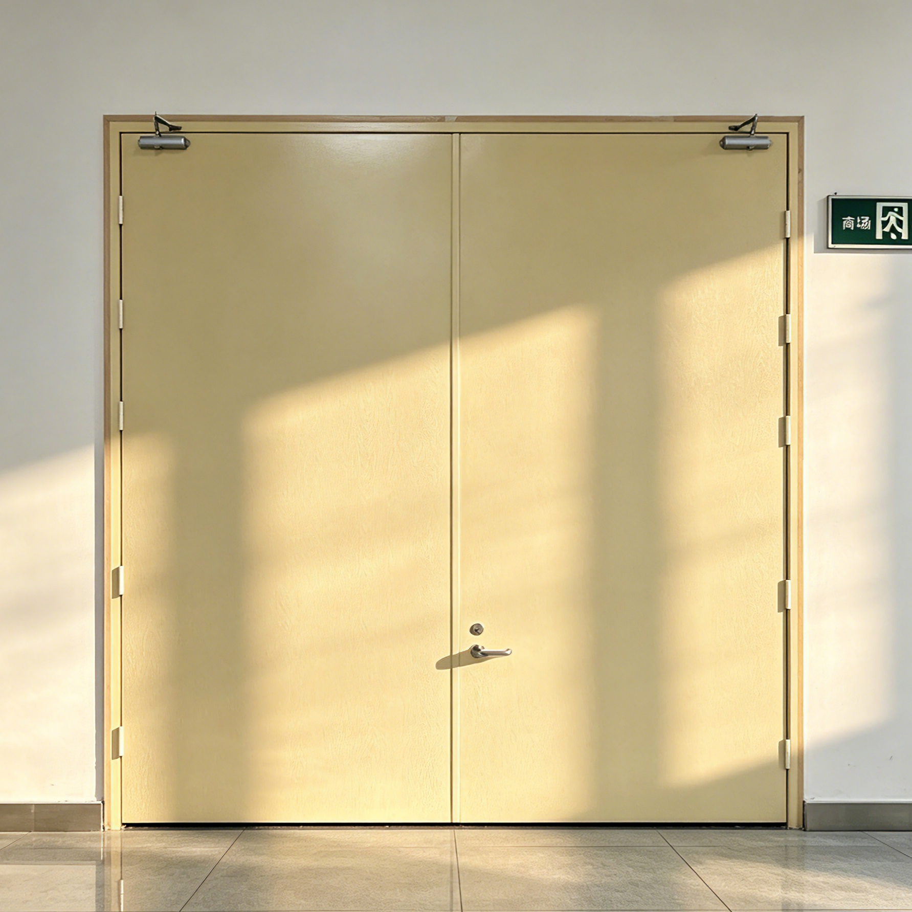 Fire Rated Steel Door EI60 / EI90 with Galvanized Frame | Industrial Emergency Exit Door for Factory &amp; Warehouse Safety