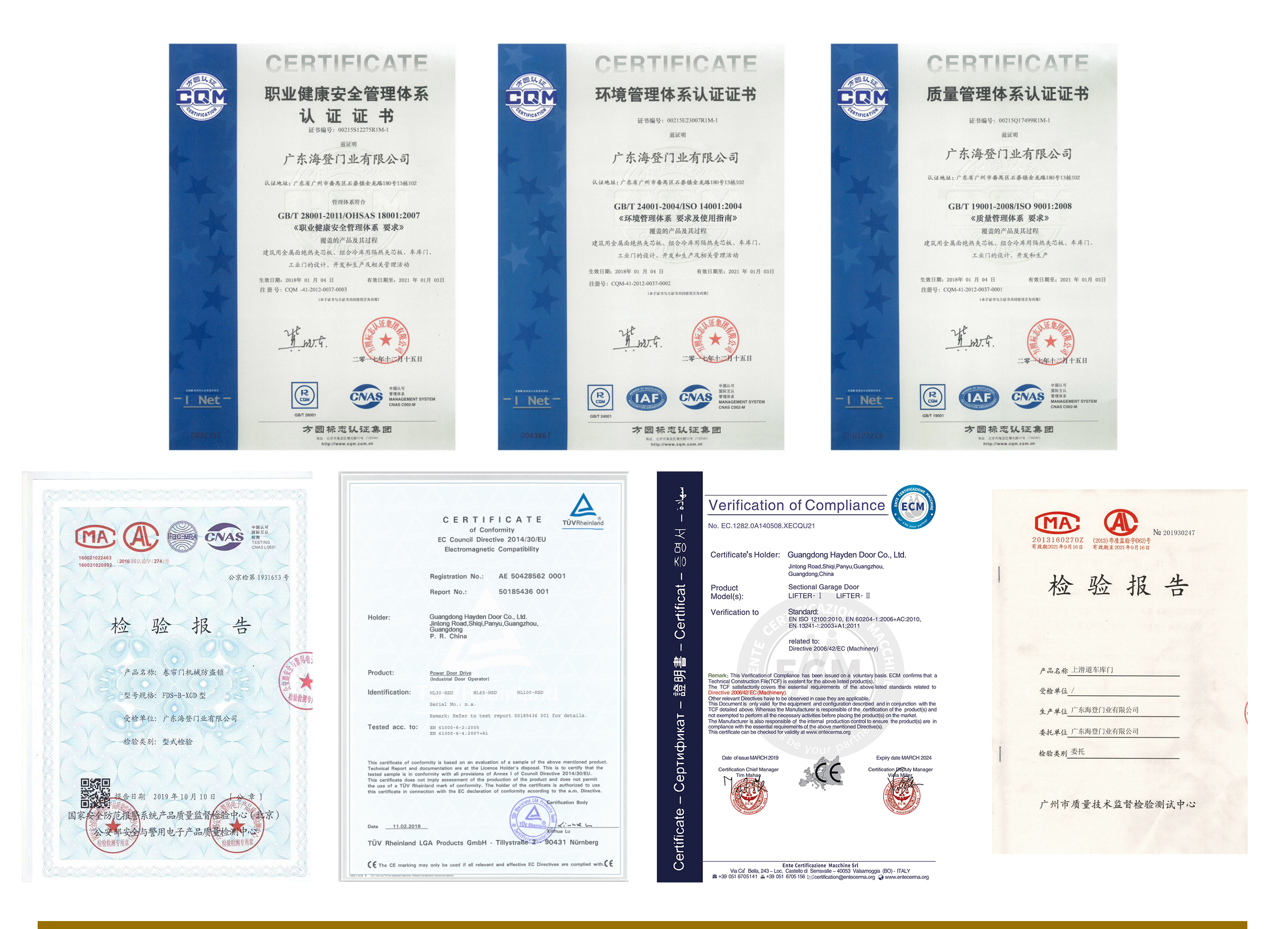 Quality Certifications