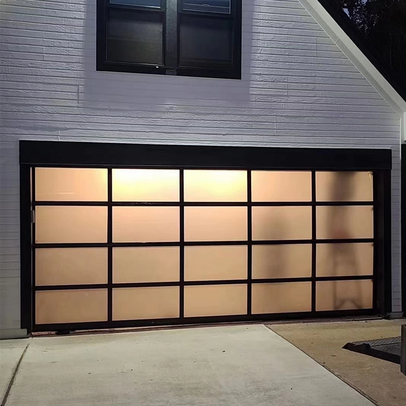 New Design Sectional Aluminum Glass Garage Doors Insulating Electric Garage Door