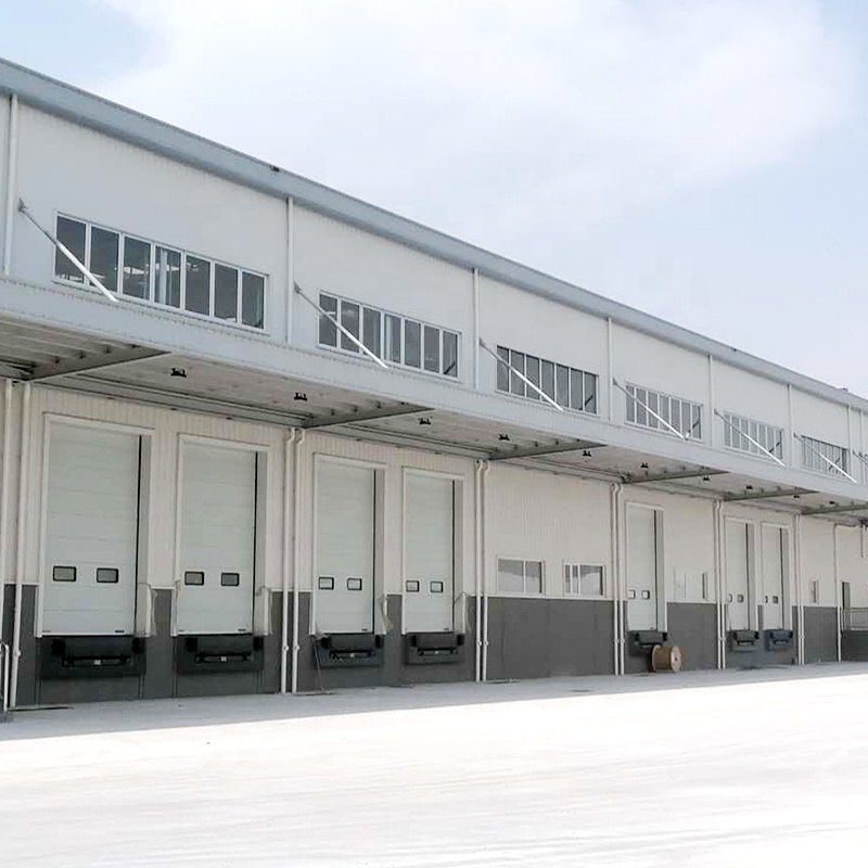 Waterproof Industrial Sectional Door for Warehouse Remote Control Overhead Roll Doors with Multiple Openings Finished Surface