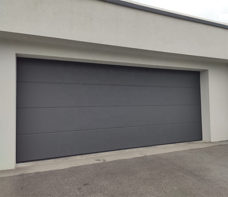 American Modern Sectional Double Garage Door 16x8 Solid Wood Overhead Insulated 9x8 Flap Garage Door