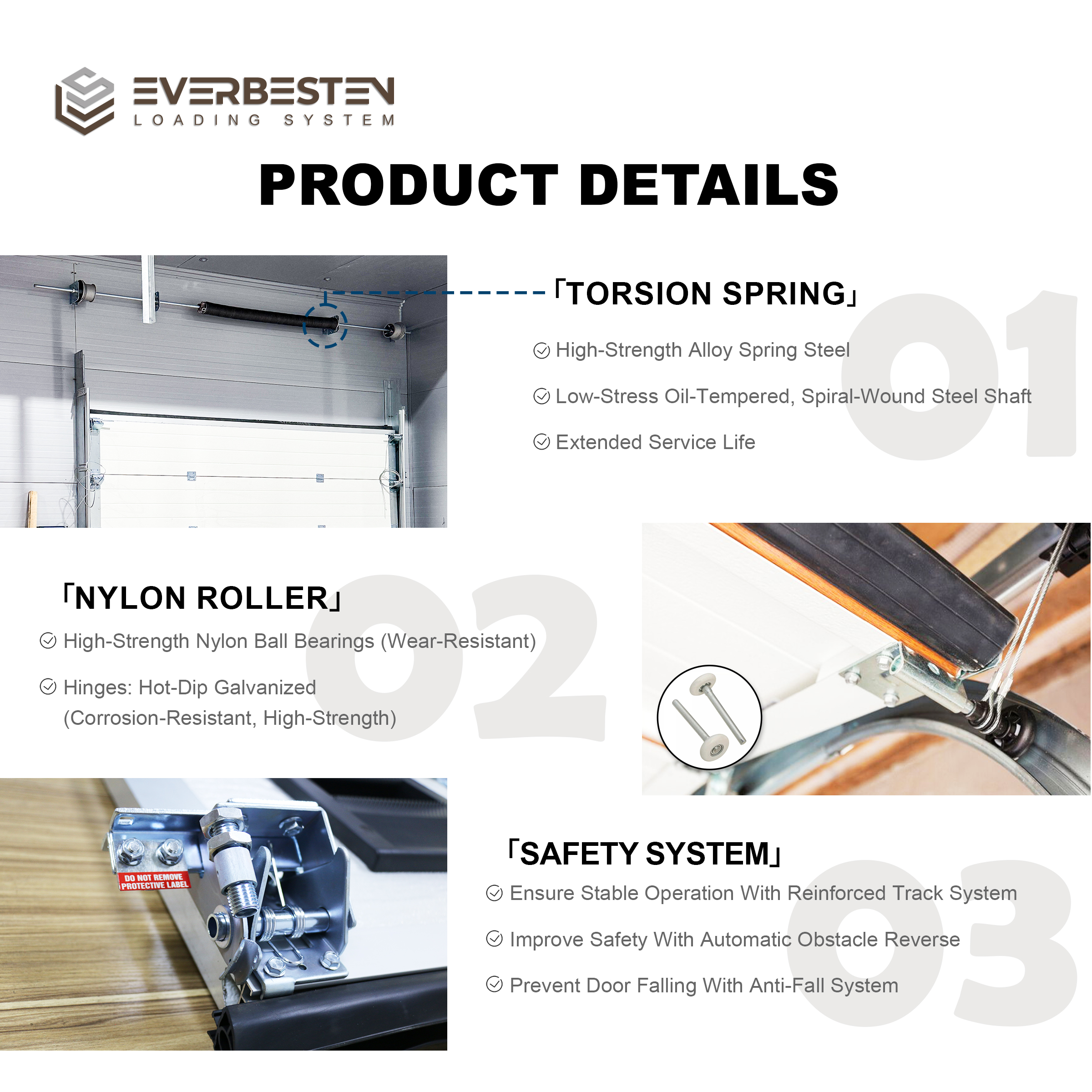 Sectional Door Insulated Steel Warehouse Overhead Door for Loading Dock Logistics Center and Factory Applications