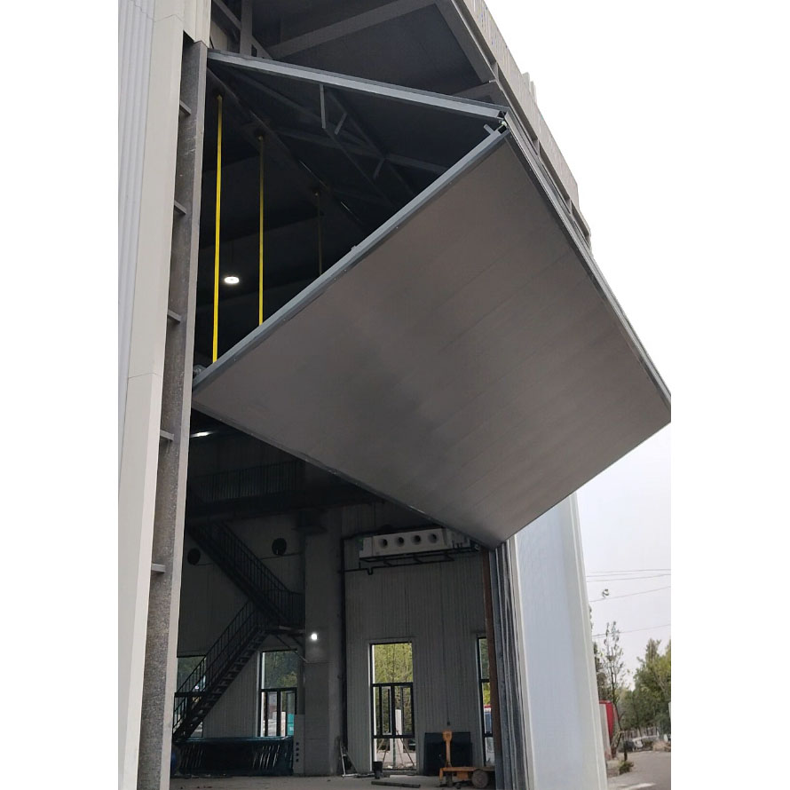 25 m Wide 9 m Height Vertical Drive System Pivot Double Folding Hangar Door