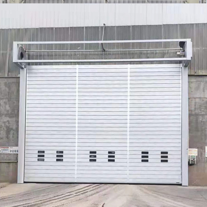 High Speed Thermal Protect Industrial Heavy Duty Aluminum Alloy Spiral Fast Rolling Shutter Doors for Sale