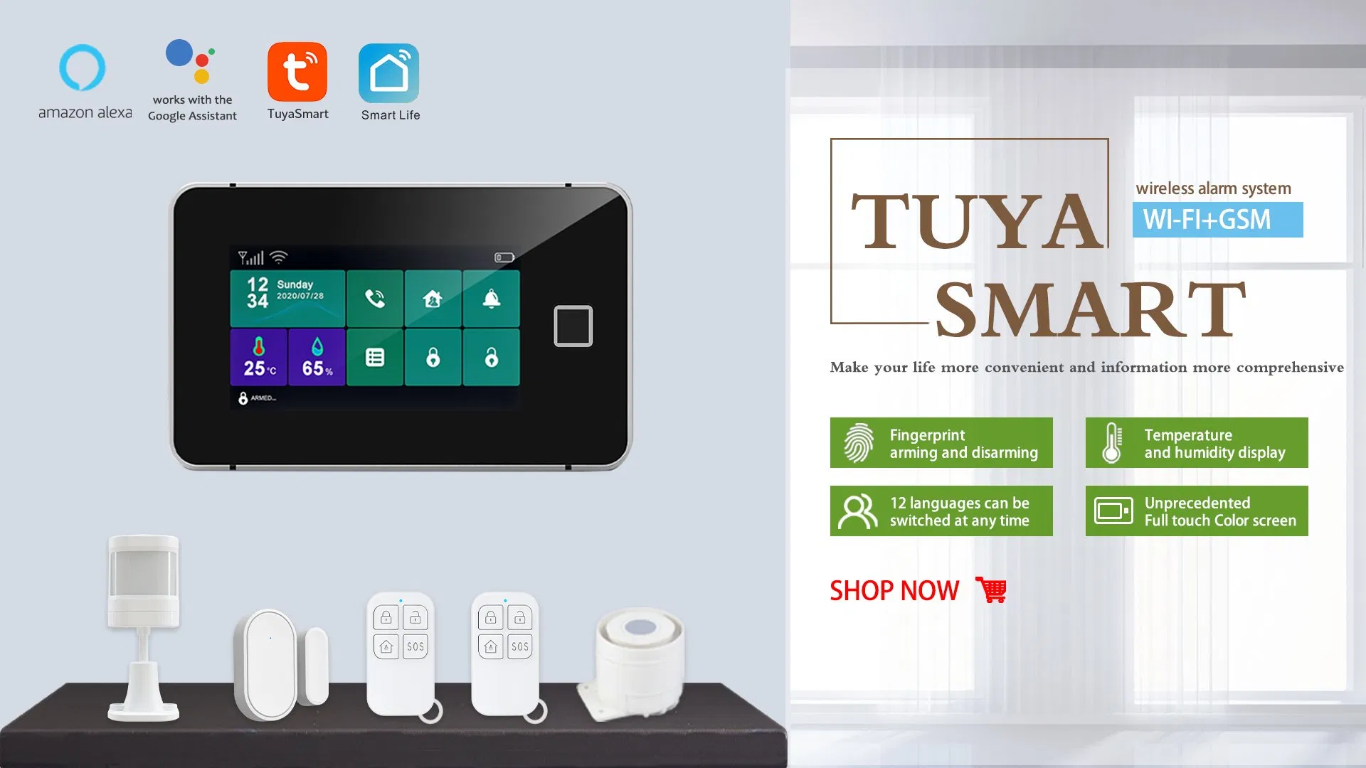 Smart Home Security Alarm System with Emergency Sos Button