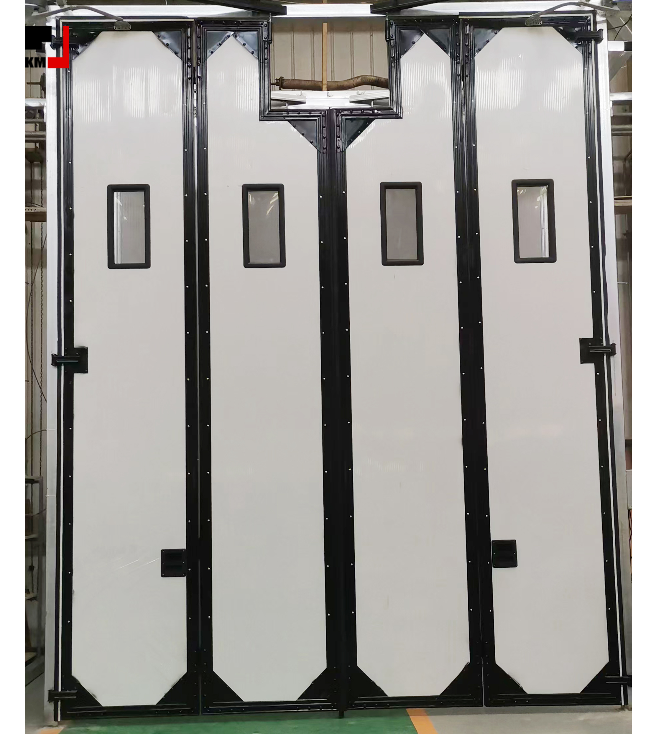 Custom Lightweight Accordion Hangar Doors - Industrial Automatic Sliding Steel