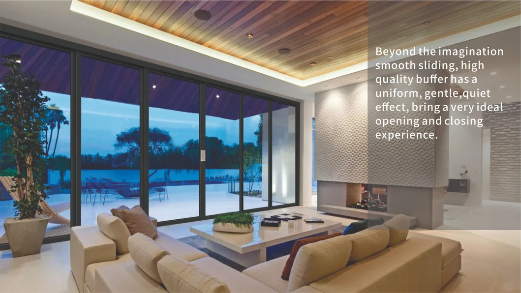 Wooden or Steel Frame Sliding Door Roller System with Soft-Closing 2+1 Same Way Open