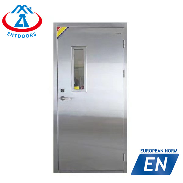 ZHTDOORS High Hardness EN Standard 1 Hour Metal Security Stainless Fire Rated Steel Doors Design